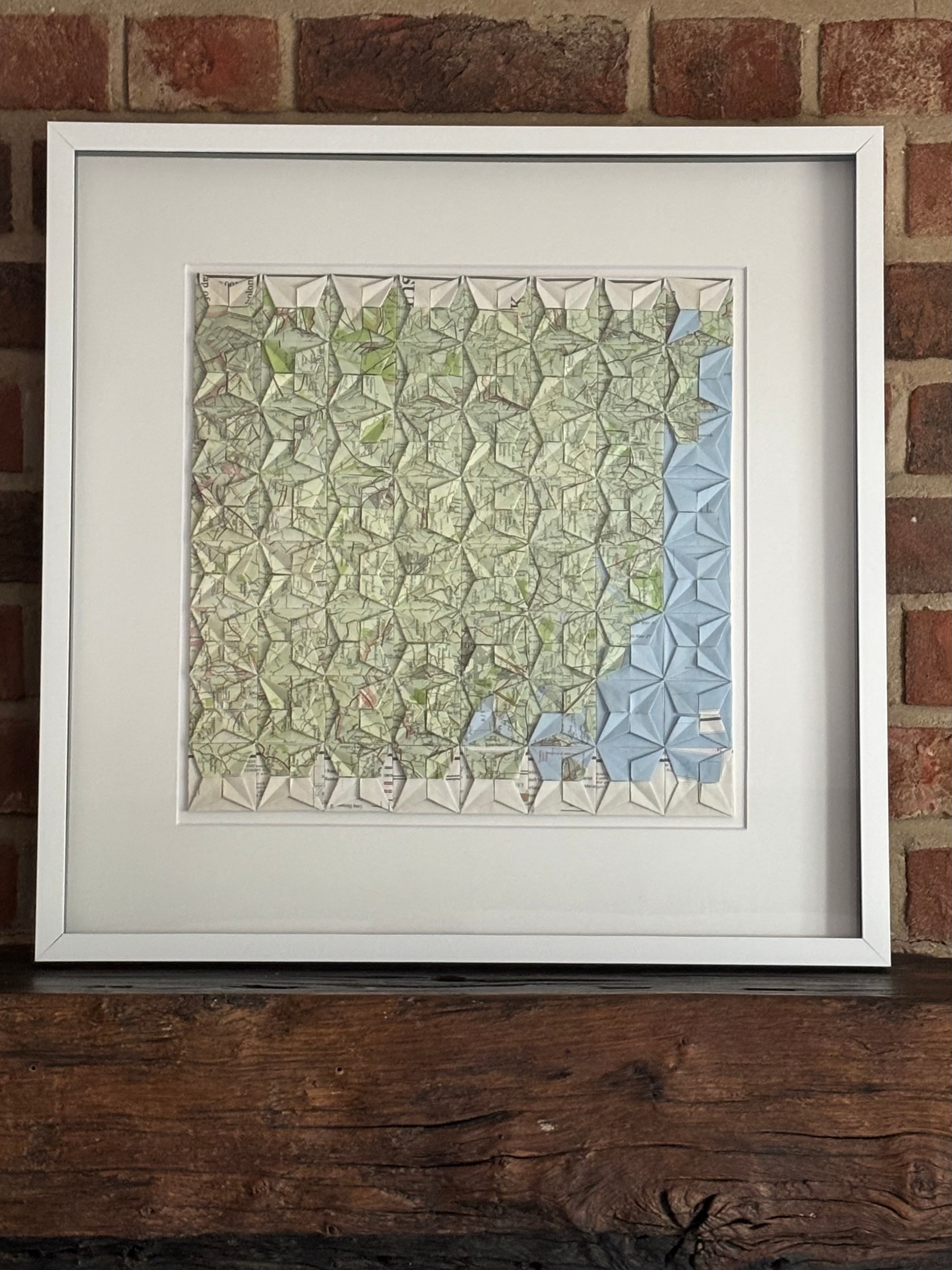 Suffolk, 1975 Bartholomew Map — Folded Froebel Squares