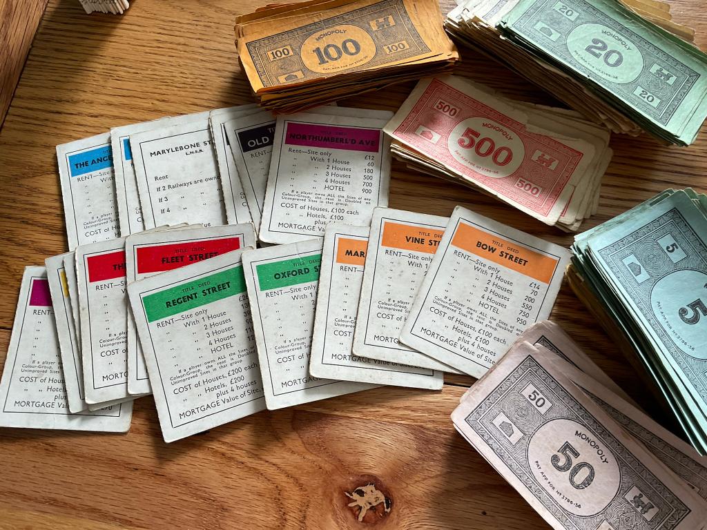 Vintage Monopoly Cards & Notes